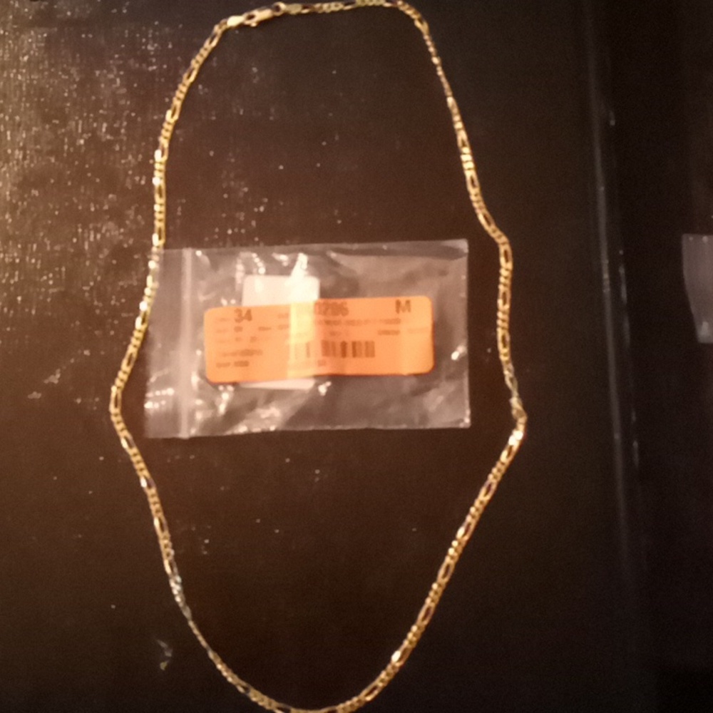 24 inch men's gold plated Figaro chain new